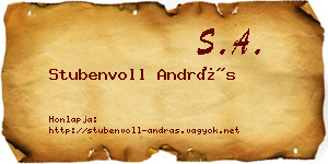 Stubenvoll András névjegykártya